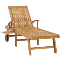 vidaXL Tumbonas de madera maciza de teca Cantidad 1 o 2 Sillas de Exterior Ideal para jardín, playa, piscina, terraza Tumbona Piscina Tumbonas Playa Tumbonas Jardín Exterior - details 1