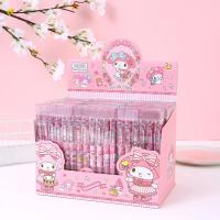 Sanrio 12pcs Bolígrafos Gel De 0.5mm Negro Para Estudiantes Con Diseños Lindos De Kuromi Melody Cinnamoroll Pochacco Suministros Escolares Y De Oficina - details 1