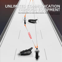 Intercomunicador De Casco X1 plus Motor Bluetooth 5.0 Headset Inalámbrico Para Motocicleta Con Altavoz Y Habla Libre 1000m Para 2 Conductores - details 1