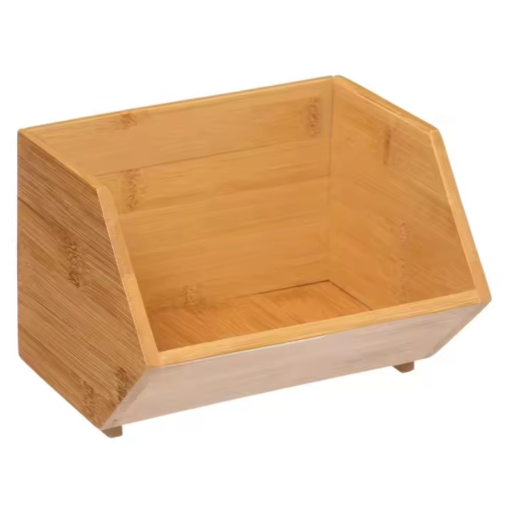 Caja Organizador de Bambu Apilable Sliding Pequeño - 1