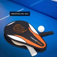 Bolsa De Raqueta De Tenis De Mesa 30x19cm En Tela De Oxford Negro/Azul Con Espuma Para Almacenamiento De Pala Y Bolas De Ping Pong - details 10