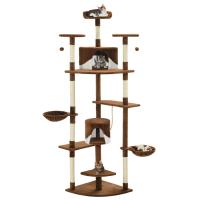 vidaXL Rascador para Gatos con Poste de Sisal 203cm y Mascotas Color Beige,  Gris,  Marrón y mas - details 2