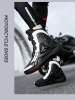 Botas De Motocicleta Para Hombre Y Mujer Microfibra Cuero Anticolisión Protección De Tornillo Zapatos De Motocross Moto Racing - details 15
