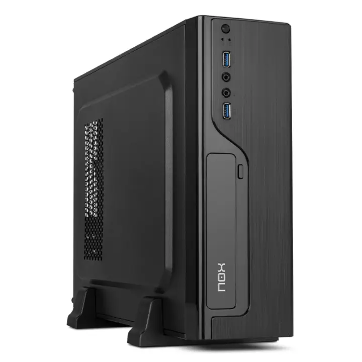 NOX LITE070 -NXLITE070- Minitorre con Fuente alimentación 500W, USB 3.0, Ventilador 80mm, Micro ATX;ITX, Panel Frontal Efecto Cepillado, Negro - 1
