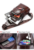BULLCAPTAIN Bolsa De Pecho Para Hombre 2023 Cuero Genuino Gran Capacidad Casual Bolsa Mensajera Clásica Con Cierre De Cremallera - details 10