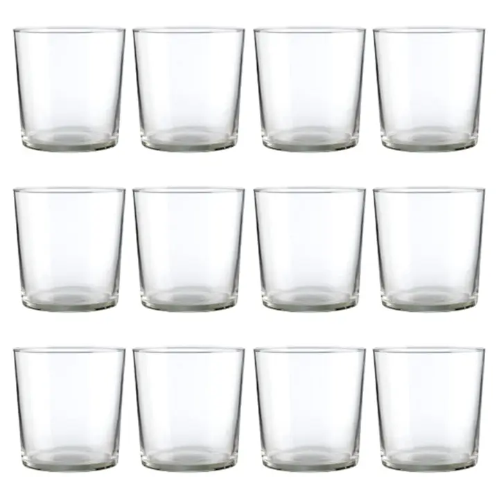 Set de 12 vasos de cristal 35,5 cl, modelo Bodega, pack de 12 vasos para pinta de cerveza 8,3 x 8,8 cm, diseño clásico, resistentes, ligeros, aptos para lavavajillas - 1