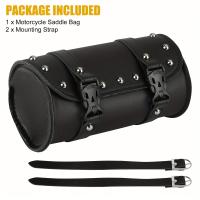 Bolsa De Pared Trasera De Motocicleta PU Cuero Impermeable Mini Bolsa Táctica Universal Retro Para Lado De Motocicleta - details 3