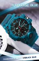 Reloj Militar Para Hombre SANDA Resistente Al Agua 50m Con Pantalla LED Y Cuarzo Deportivo Reloj De Pulsera Grande Con Luz Nocturna Y Alarmas - details 3