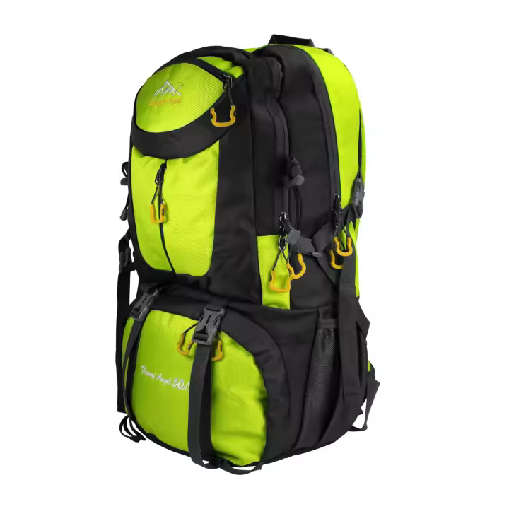 Ociodual Mochila de Senderismo, 50 Litros, Impermeable y Ligera, Color Verde, Múltiples Bolsillos, ideal para Viaje, Montaña, Acampada, Aire libre, Ultraligera - 1