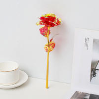 Rosa De Simulación Para Día De San Valentín En Oro 24k Papel De Aluminio Rosa Dorada Regalo Creativo Para Amantes Decoración De Boda - details 13