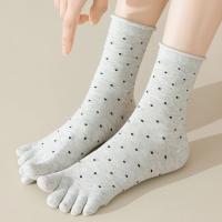 3 Pares De Calcetines De Dedos Para Mujer Con Patrón De Puntos Calcetines De Algodón De Alta Calidad De Media Pierna Con Dedos Separados - details 10