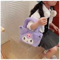 Bolso De Peluche Sanrio Grande Capacidad Con Dibujos Animados Melody Kuromi Y Cinnamon Bolso De Mano Para Mujer Regalo De Cumpleaños Kawaii - details 11