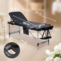 Arebos® Camilla de masaje de 3 zonas, mesa de masaje plegable, portátil y móvil - details 21