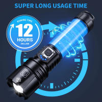 Linterna Táctica LED Recargable De Mayor Potencia Torcha Iluminación 3000M Con Carga USB Luz Ultra Potente Impermeable Y Resistente Al Choque - details 7