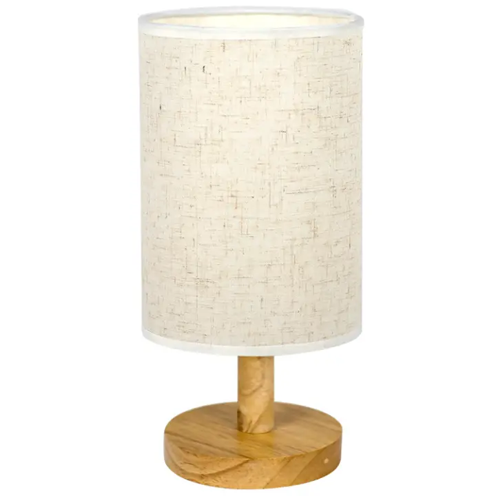 Lámpara de Mesa de Lino LED, 9,84*5,11 Pulgadas, Luz Nocturna, 3 Modos de Brillo - 1