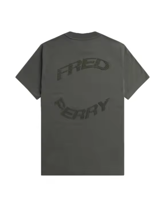 Camiseta Fred Perry Verde 638 Warped Graphic T-Shirt - 1