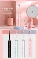 Cepillo De Dientes Eléctrico Sonic N100 Para Adultos Con Timer Y 6 Modos Cargador USB Recargable Set Con Cabezas De Repuesto - details 2