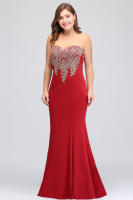 Vestido De Noche Para Mujer Con Encaje De Cristal Dorado Estilo Suelto Sin Mangas Cuello En V Zipper Vestido De Boda Fiesta Prom Trasero Sin Costura De Largo Floor-Length - details 15