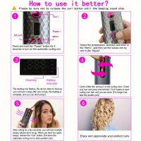 Rizador automático, peinado duradero, ondas grandes, 6 temperaturas y temporizador, portátil, no dañino, recargable por USB, cerámica, rizador, calentamiento rápido, cuidado del cabello con iones negativos, rizado rápido, rizador automático sin cable - details 7