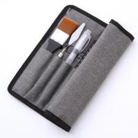 Juego de 18 pinceles para artistas, bolsa con raspador, pincel de acuarela, pelo de nailon, mango de madera delicado, estuche de lona para transportar, suministros de arte. - details 3