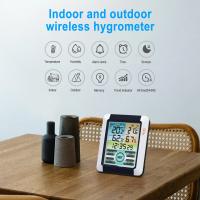 Medidor De Temperatura Y Humedad Inalámbrico Para Interior Y Exterior Con Pantalla Táctil De Color Grande Para Clima LCD - details 0