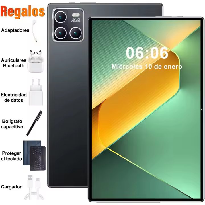 Tableta de 10,1 pulgadas Android 13 14 procesadores de núcleo 16GB Ram 1TB ROM WiFi Bluetooth 128GB Extendido IPS Pantalla Full HD 20000mAh - 1