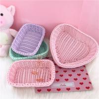 Cesta De Corazón En Forma De Amor Para Decoración Y Almacenamiento De Hogar Color Sólido Caja De Fotos Tamaño Grande Con Asa Estilo Nórdico - details 8