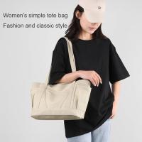 Bolso de lona para mujer, casual, con asa superior, gran capacidad, con cremallera, para el trabajo, viajes, compras - details 0