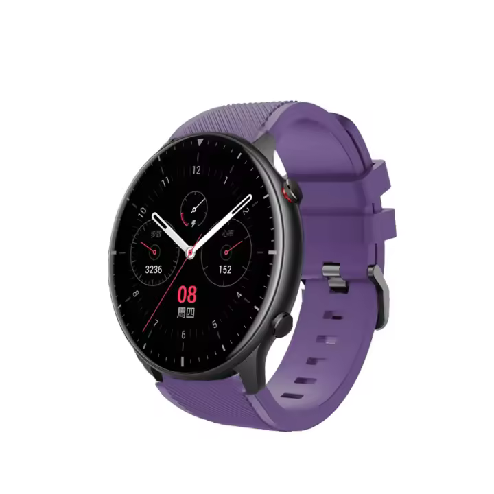 Correas de silicona para Amazfit GTR GTR 2 GTR 3 GTR 4 GTR 2e pulseras de colores para reloj inteligente smartwatch, tejido suave impermeable cierre con hebilla - 1