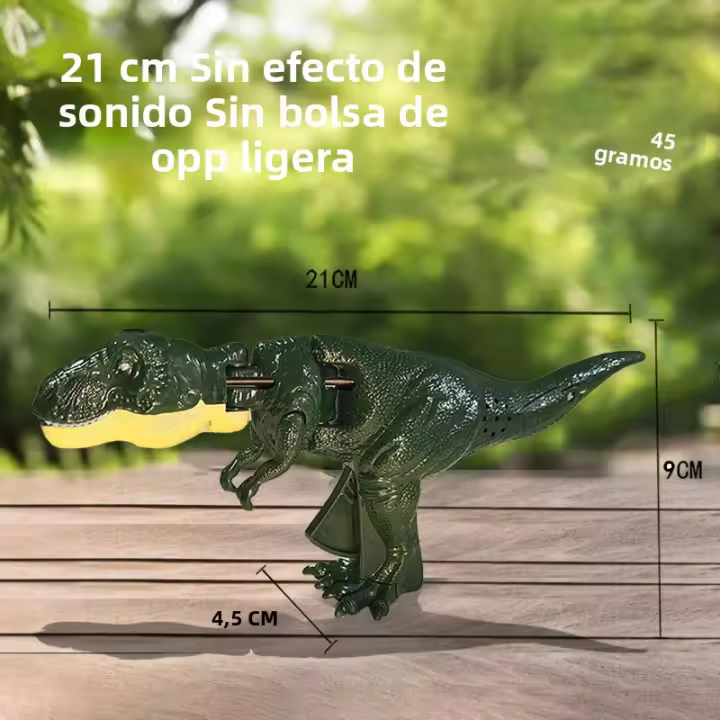 Juguete De Dinosaurio Divertido Con Sonido Za Za Y Luz 21cm/28cm Para Niños Juguetes De Swing Telescópico Mano- Operado Material ABS - 1