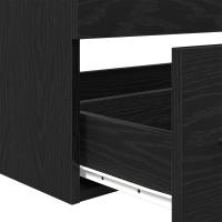 vidaXL Mueble de lavabo con espejo de roble negro 90x45x1,5 cm de madera elaborada - details 6