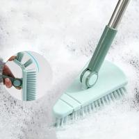 Cepillo De Cerámica Para Limpieza De Baño Y Pisos Triangular Con Mango Largo Desmontable Para Espacios Difficultad De Limpieza - details 1