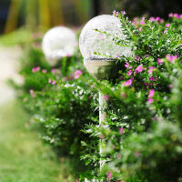 Lámpara Solar LED Para Jardín Con Vidrio Rotulado Iluminación De Paisaje Y Camino Decoración Exterior Para Jardines - details 6