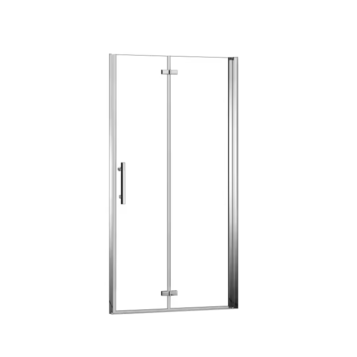 Mampara de Ducha Frontal Plegable,Vidrio Templado 6mm con tratamiento antical,Tamaño:(886-916)x1850mm - 1
