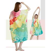 Poncho Toalla Rápida De Secado Microfibra Para Playa Y Natación Robe De Baño Para Adultos Con Capucha Toalla De Natación - details 0