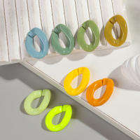 30pcs Cuentas De Acrílico Geométricas Solas En Color Para Hacer Pulseras Collares Cadenas De Gafas Accesorios De Joyería DIY De 20x30mm - details 11
