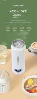 Hervidor Eléctrico Portátil De Té Y Café 110V/220V Termo Con Menú En Inglés Para Viajes Hervir Agua Y Stewable Acero Inoxidable Con Pantalla Digital Protección Anti-Dry Y Overheat - details 4