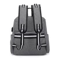 Mochila Casual Unisex USB Cargado Negro Sólido Polyester Bolsa De Viaje Para Hombre/Mujer Estudiante Chico/Chica - details 9