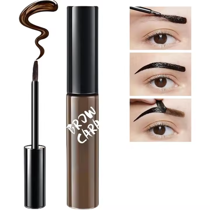 Gel para cejas Tattoo, Kit de tinte impermeable para cejas, gel de larga duración, pomada semipermanente natural Tattoo Brow, 6 g (marrón oscuro) - 1