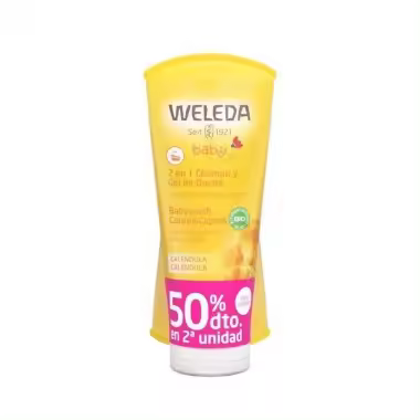 Duplo Champú y gel de ducha 2 en 1 Caléndula 200+200ml. Weleda - 1