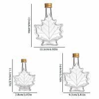 Botellas De Vidrio Para Alcohol Mini Forma De Hoja De Arce 50ml 100ml 250ml Con Tapa Eco-amigable Para Licor Escocés Y Sirupos - details 15