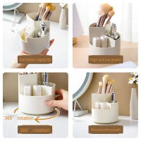 Soporte Para Lápices Multifuncional En Blanco Organizador De Escritorio Para Oficina Con Secciones Y Capas Giratorio Herramientas De Belleza Suministros De Papelería - details 5