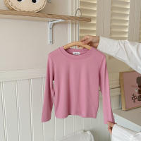 Camiseta De Algodón Para Niños Y Niñas Con Manga Larga En 9 Colores Estilo Casual Solido Base Coat Ropa De Ocio Unisex - details 19