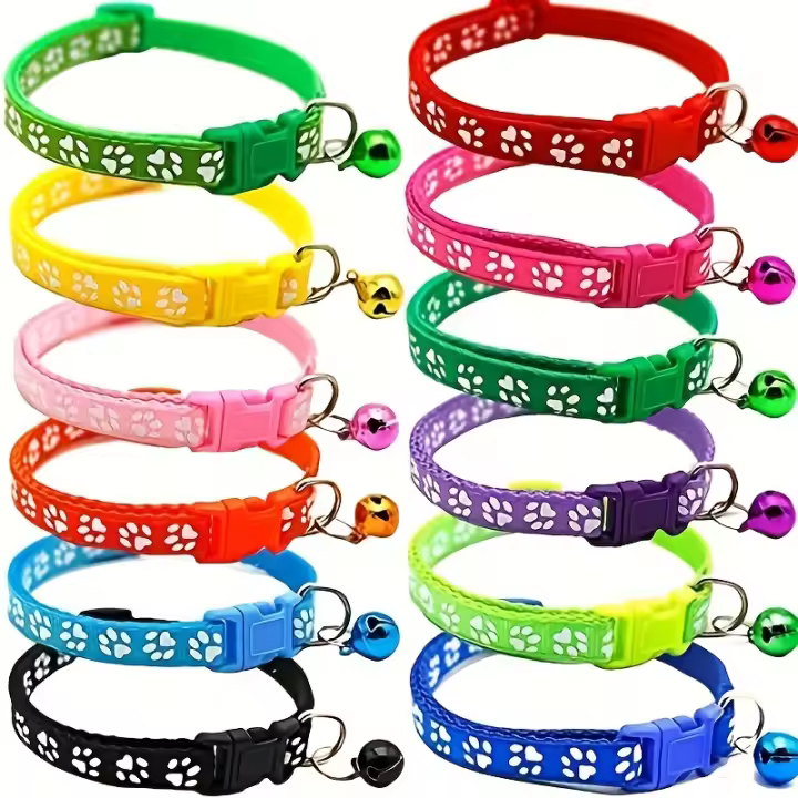 Juego De 12 Collares Para Perros Con Collares Proteccion Y Campanas Ajustables Y Reutilizables Etiquetas Fáciles De Identificar Para Cachorros - 1