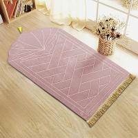 Alfombra De Oración De Espuma Espesada Con Borla Y Diseño Emboss Suave Y Fácil De Llevar Se Puede Usar En Muchas Escenas Alfombra De Poliéster 100% Lavable a Mano - details 6