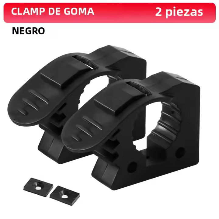 Soporte De Palanca De Goma Para Camiones De Pesca Y Actividades Off-Road 2PCs Soporte De Manija Rápida Para Camiones Y Remolques Diámetro 30-40mm Rojo/ Negro - 1