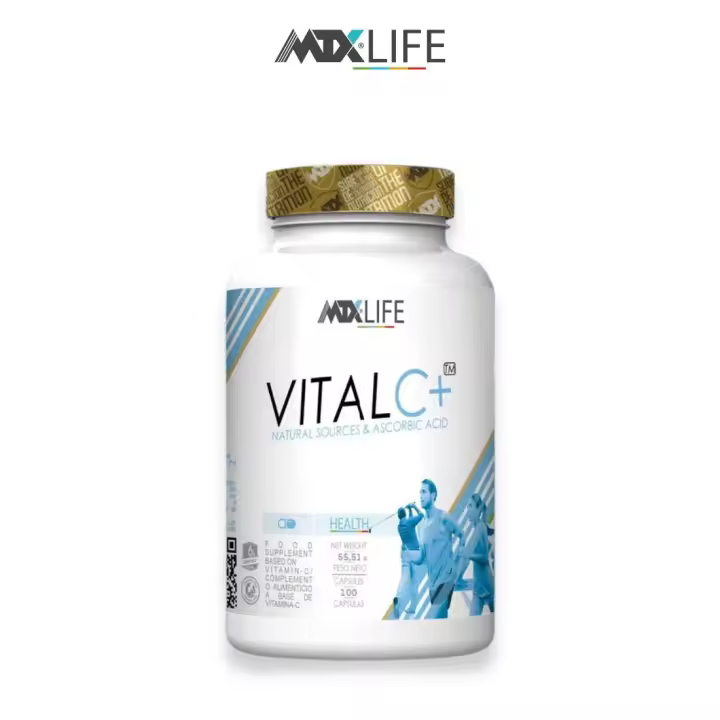 MTX nutrition VitalC PLUS [100 comp]  - Vitamina C en forma de acido ascórbico PREMIUM de calidad farmacéutica pura y altamente biodisponible. - 1