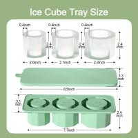 Bandeja de cubitos de hielo de silicona grande para taza, bandeja de cubitos de hielo reutilizable y molde para vaso, bandejas de cubitos de hielo de silicona con tapa (verde L) - details 4