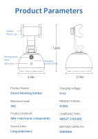 Soporte De Teléfono Inteligente Con Gimbal De Seguimiento Facial Selfie Stick 360 Grados Doble Eje Rotación Completa Soporte Para Objectos - details 15