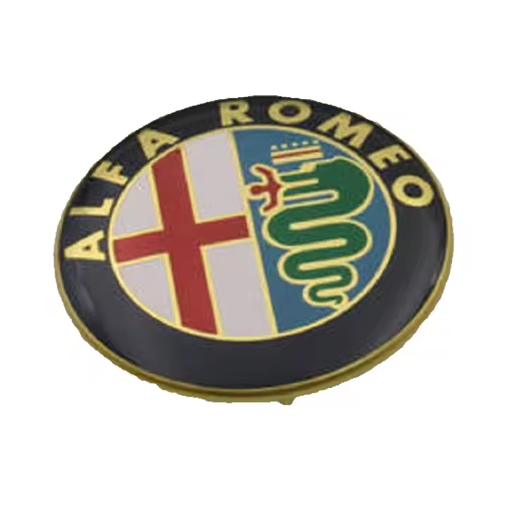 Insignia Emblema Adhesivo Compatible Alfa Romeo para Coche vehículo automóvil decoración auto capó maletero 74 mm, Color Clásico - 1